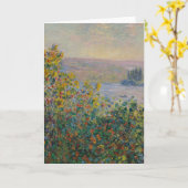 Carte Flower Beds at Vétheuil, Impressionist Landscape (Fleur jaune)