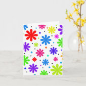 Carte Flower Bursts Happy Fun Jote Anniversaire pour n'i (Fleur jaune)