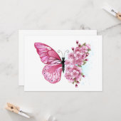 Carte Flower Butterfly (Devant/Arrière en situation)