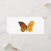 Carte Flower Butterfly with Yellow California Poppy (Devant/Arrière en situation)
