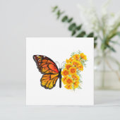 Carte Flower Butterfly with Yellow California Poppy (Debout devant)
