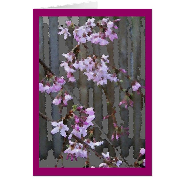 Carte Flower Cherry Blossants (Devant)