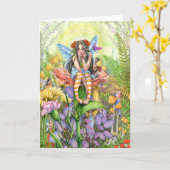 Carte Flower Fairy Greeting Card (Fleur jaune)