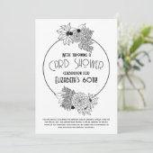 Carte Flower Frame Douche 60e anniversaire Invitat (Debout devant)