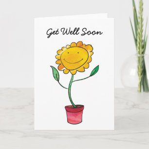 Carte Flower Get Well Bientôt