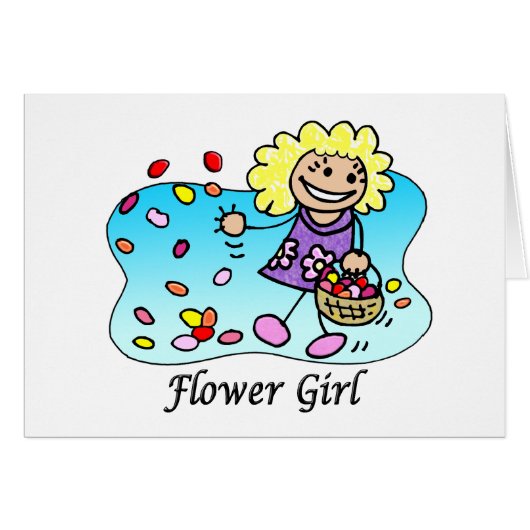 Carte Flower Girl (Devant horizontal)