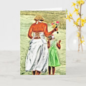 Carte Flower Girl and Bride, Mariage Félicitations (Fleur jaune)
