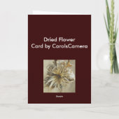 Carte Flower Note séchée (Dos)