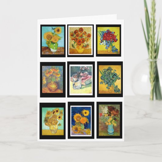 Carte Flower Paintings by Van Gogh, Fine Art, (Devant)