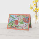 Carte Flower Swirl - Anniversaire spécial de l'Ami (Fleur jaune)