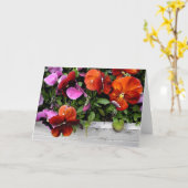 Carte Flowerbox des pensées (Fleur jaune)