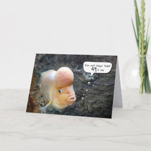 Carte Flowerhorn Fish 49e Humour d'anniversaire