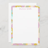 Carte Flowers abstrait | Pastel Lilac Floral Pattern (Devant / Derrière)