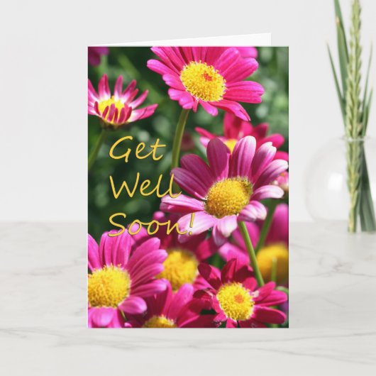 Carte Flowers and Get Well Soon (Devant)