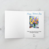 Carte Flowers for Mother's Day Personalized Watercolor (Intérieur)