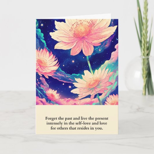 Carte flowers message happy birthday (Devant)