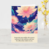 Carte flowers message happy birthday (Fleur jaune)