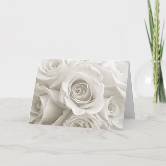 Carte Flowers | White Roses (Devant)