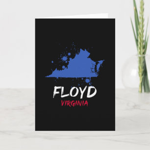 Carte Floyd Virginie Va Tache de peinture Souvenir de va