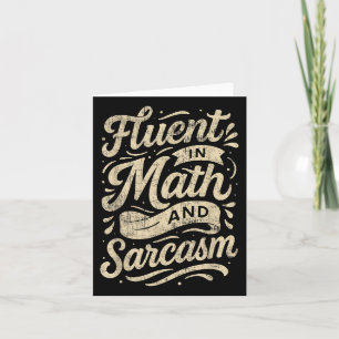 Carte Fluent Dans Les Maths Et Sarcasme Drôle Enseignant