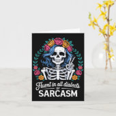 Carte Fluent In All Dialects Of Sarcasm Funny Quote Adul (Fleur jaune)