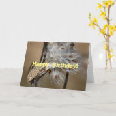 Carte Fluffkin Anniversaire (Fleur jaune)