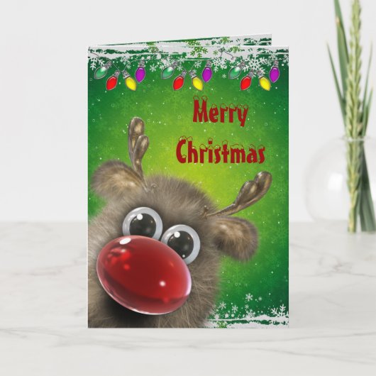 Carte Fluffy de Noël Cute (Devant)
