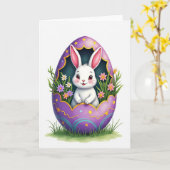 Carte Fluffy Friend Easter Egg Card (Fleur jaune)