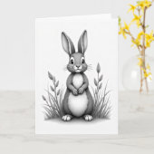 Carte Fluffy Friend Gray Art Card (Fleur jaune)