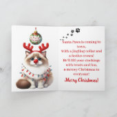 Carte Fluffy Funny Chat Noël (Intérieur)