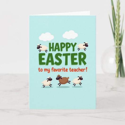 Carte Fluffy Sheep Easter Card (Devant)