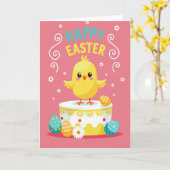 Carte Fluffy Spring Cake Faux Gold Foil Card (Fleur jaune)