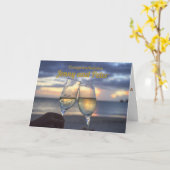 CARTE FLÛTES À CHAMPAGNE FÉLICITATIONS DE MARIAGE SUR ME (Fleur jaune)