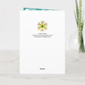 Carte FLUTISTE EN BLEU / Soirée Carnaval vénitien (Dos)