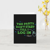 Carte Flvs The Party Dont Start Till I Log In Navy  (Fleur jaune)