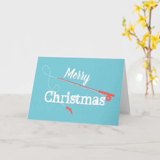 Carte Fly Fishing Joyeux Noël (Fleur jaune)