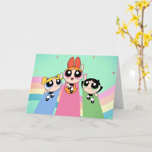 Carte Fly high Powerpuff (Fleur jaune)