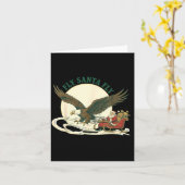 Carte Fly Santa Fly Christmas, Santa Football  (Fleur jaune)