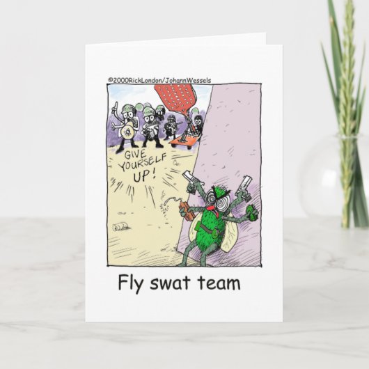 Carte Fly Swat Team Funny Police Cadeaux & Objets de col (Devant)