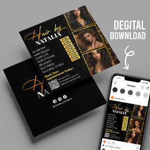 Carte Flyer de Publication Instagram pour Salon de