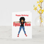 Carte Flyest Mom African American Birthday Card (Fleur jaune)