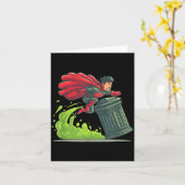 Carte Flying Hero With Trash Can Costume For Take Out Th (Fleur jaune)