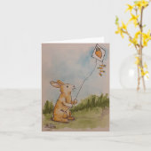 Carte Flying Kite Hare (Fleur jaune)
