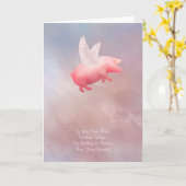 Carte Flying Pig Grow Your Wings (Fleur jaune)