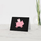Carte Flying Pig with Wings Fly Pig Lovers (Devant)