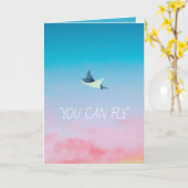 Carte Flying Stingray and Encouragement Obtenez du bien (Fleur jaune)