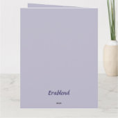 Carte Flying Swallow Field of Violet Flowers (Dos)