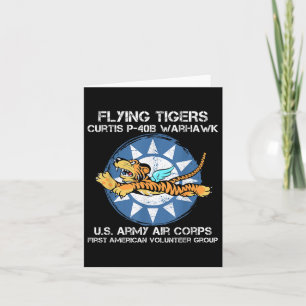 Carte Flying Tigers Curtis P-40b Warhawk World War 2 Air
