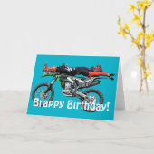 Carte FMX - Cascade aérien III de motocross de style (Fleur jaune)