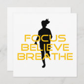 Carte Focus Croire Respirer Jaune Courir Fitness (Devant / Derrière)